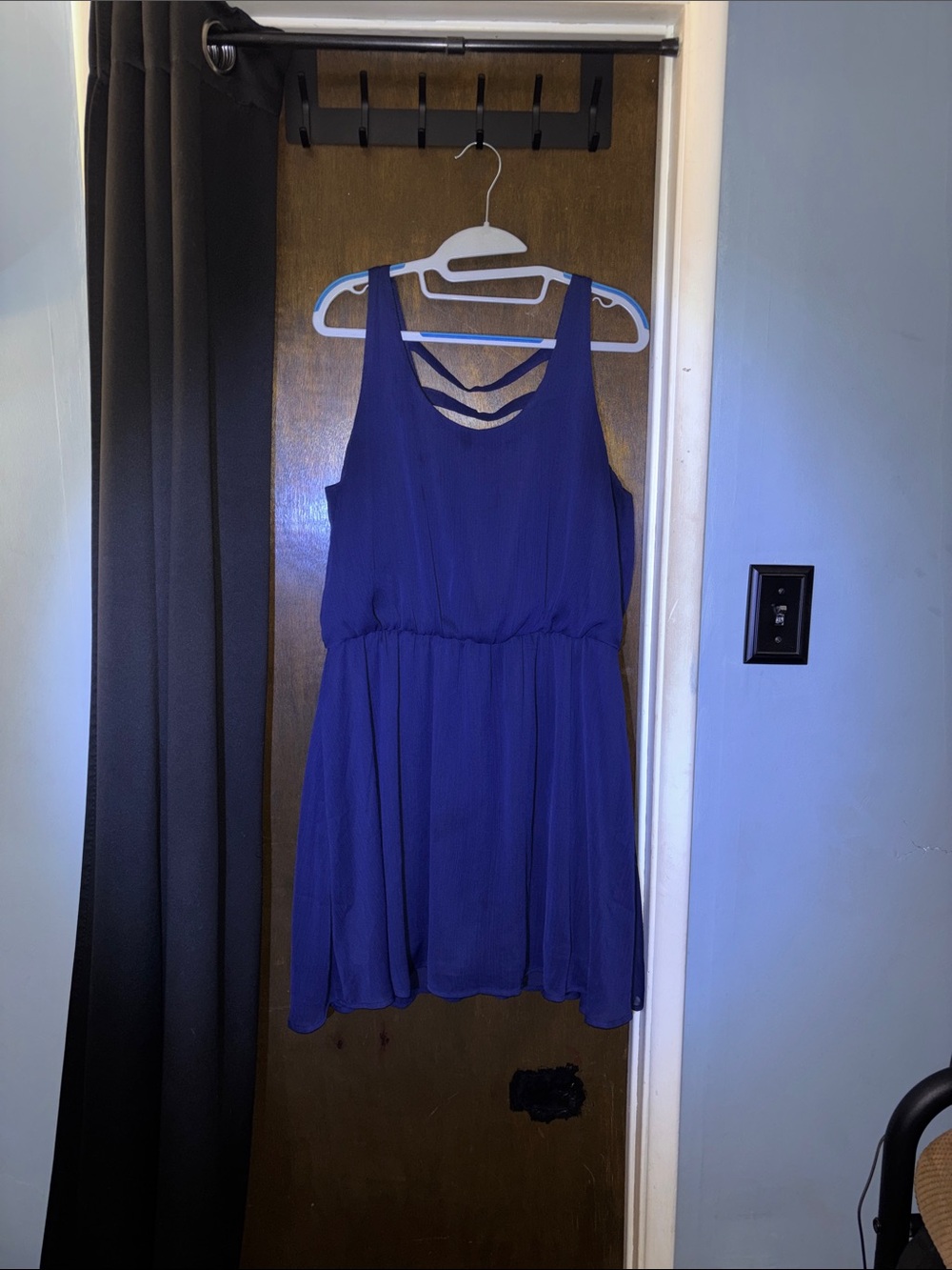 Xhilaration Navy Strappy Back Mini Dress